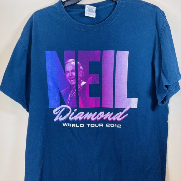 Neil Diamond 2012 World Tour Concert T Shirt Men's Size L I’m A Believer - Picture 1 of 3